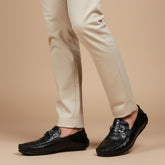 Hayes London | Cruze Driving Loafers – Black Croco Genuine Leather Men’s Shoes